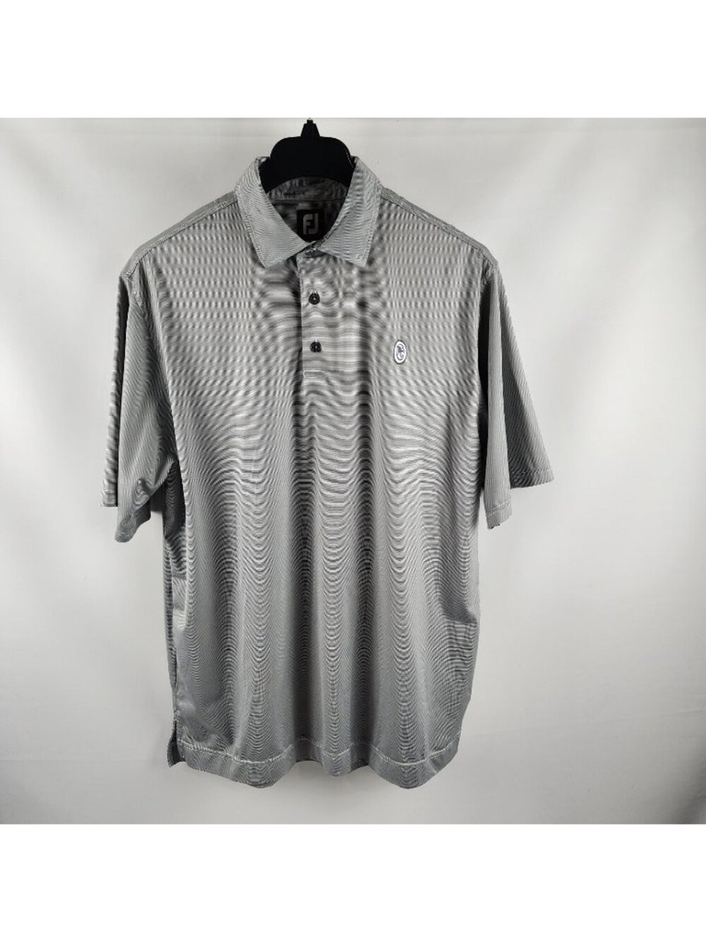 FootJoy Shirt Mens XL Gray Striped Golf S/S Polo